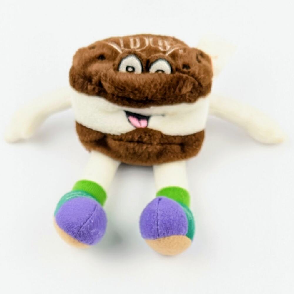 Vintage Dairy Queen Ice Cream Sandwich Plush Bean Bag Toy 1999 Promo